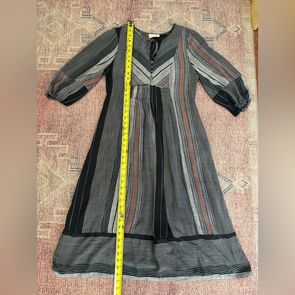 Universal thread soft woven cotton puff sleeve peasant midi dress. med Lagenlook - Picture 6 of 14